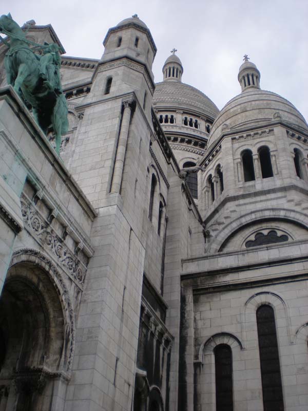 looking up at Sacre-Coeur